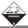 Corrosive Placard Clipart Image