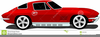 Red Corvette Clipart Image