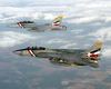 An F-14d Tomcat Assigned To The  Bounty Hunters  Of Fighter Squadron Two (vf-2), Heads Back To Its Home Base, Naval Air Station Oceana, Va. Image