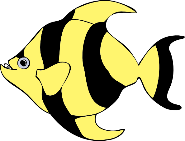 Striped Tropical Fish clip art Striped Tropical Fish clip art