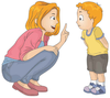 Parent Talking To Child Clipart Image