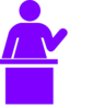 Teacher - Purple Clip Art