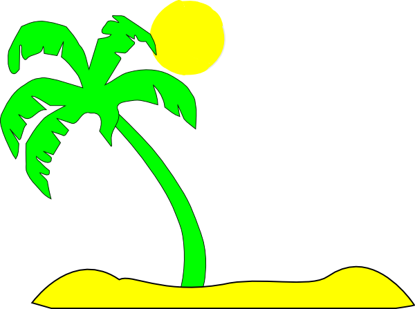 free clipart palm tree beach - photo #26