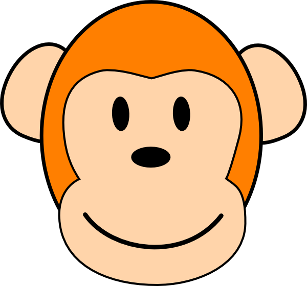 Orange Monkey Clip Art at Clker.com - vector clip art online, royalty