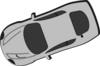 Gray Car - Top View - 200 Clip Art