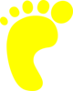 Yellow Left Foot Clip Art