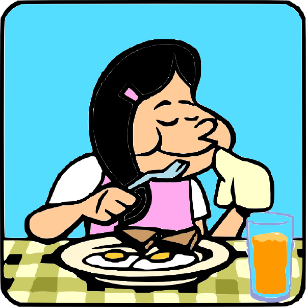 clipart of a girl eating - photo #15