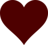 Maroon Heart Clip Art