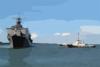 Uss Harpers Ferry (lsd 49) Gets Underway Clip Art