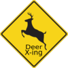 Deer X-ing Clip Art