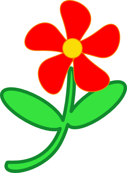 free clip art red flowers - photo #46