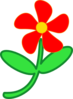 Red Flower Cute Clip Art