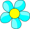 Aqua Flower Clip Art