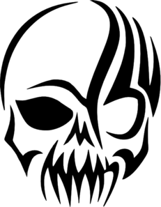 skull tribal decal clip cool domain stickers decals clker vinyl reinier shared clipart vector svg