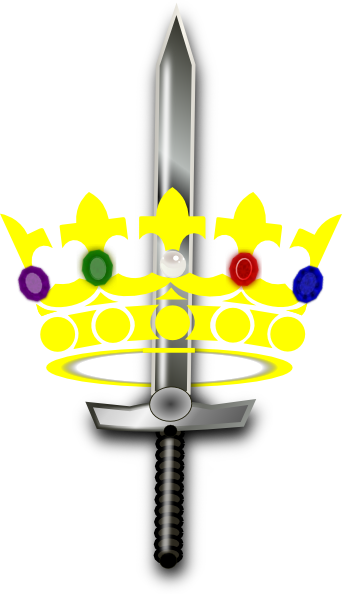 Jeweled Crown With Sword Clip Art at Clker.com - vector clip art online