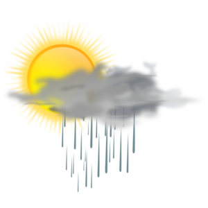 Sun And Rain Cloud Clip Art at Clker.com - vector clip art online