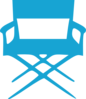 Director S Chair Turquoise Clip Art