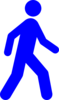 Walking Man Blue Clip Art