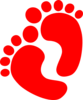 Baby Feet Peach Clip Art