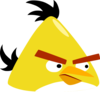 Yellow Angry Bird Without Outlines (squawking) Clip Art