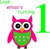 Look Whoos Turning One Addison Clip Art
