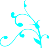 Blue Twisted Branch Clip Art