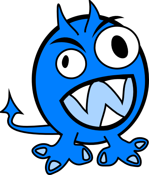 Blue Monster Clip Art at  - vector clip art online, royalty free &  public domain