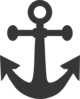 Gray Sailor Anchor Clip Art