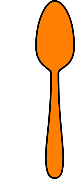 Orange Spoon, Oulined Clip Art at Clker.com - vector clip art online