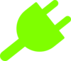 Electrical Plug Green Clip Art