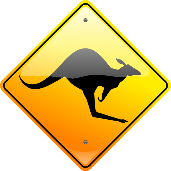 kangaroo crossing clip art - photo #2