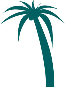 Dark Teal Palm Clip Art