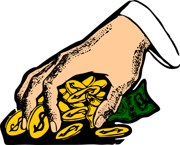 Hand Grabbing Gold Coins Clip Art at Clker.com - vector clip art online