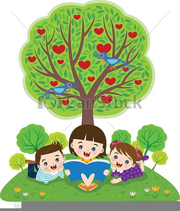 Free Clipart Of Children Reading The Bible Image