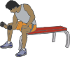 Dumbbell Lifter Clip Art