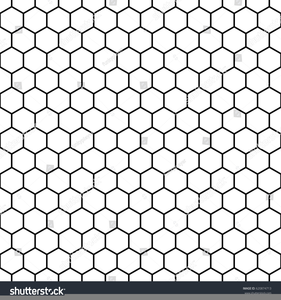 Black And White Honeycomb Clipart Image