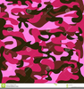 Pink Camo Pattern Clipart Image