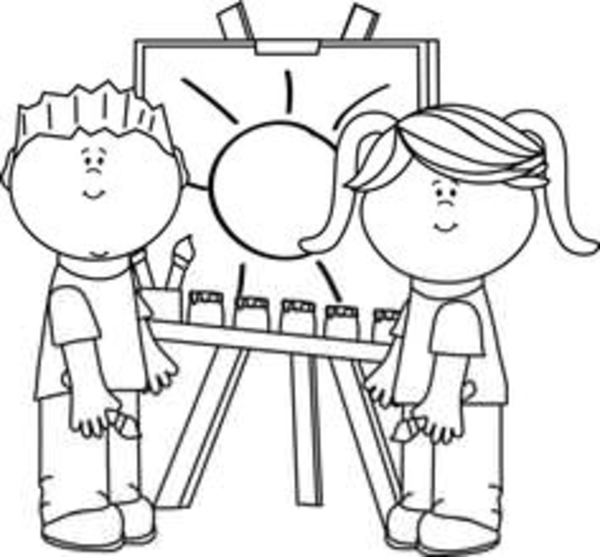 Clipart Of Children In Black And White | Free Images at Clker.com