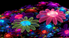 Neon Flower Wallpaper Image