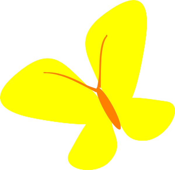 free yellow butterfly clip art - photo #7
