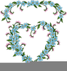 Forget Me Not Heart Clipart Image