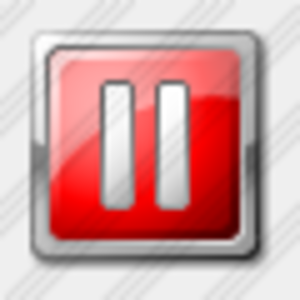 Icon Media Pause Red Image