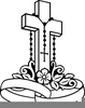 Cross With Flowers Clipart Image