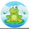 Lily Pad Frog Clipart Image