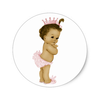 Vintage Pink Princess Baby Shower Stickers R Eaa A F B De V Waf Byvr Image