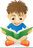 Free Clipart Boy Reading Image