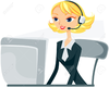Call Centre Agent Clipart Image
