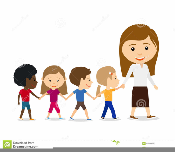 Vector Drawing Lines Kindergarten : Children walking in line clipart free images at clker