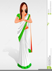 Woman In Saree Clipart Image