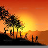 Clipart Silhouette Children Playing Image